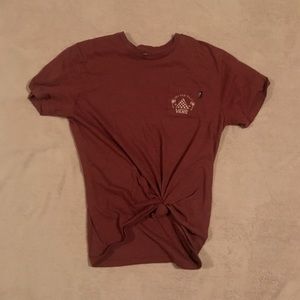 Maroon Vans Short Sleeve